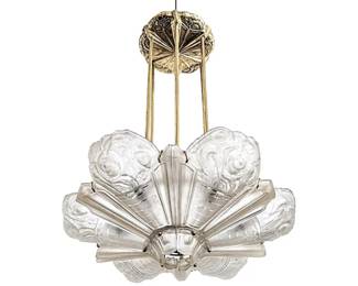 Art deco chandelier- signed Sabino