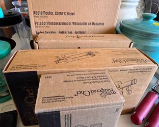 Pampered Chef, Vitamix, silverware, utensils, cookware, bakeware, holiday cupcake liners, sprinkles, plastic ware,  vases, cookie jars, and more!