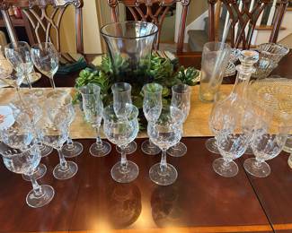 Mikasa “Versailles” - 5 wine glasses, 2 waters, 4 champagnes, 4 iced teas