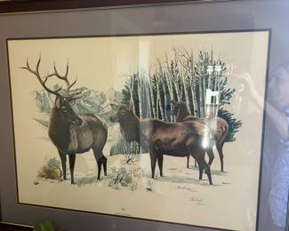 Richard Timm signed elk print