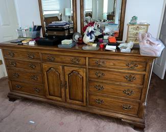 Antique dresser with matching bed