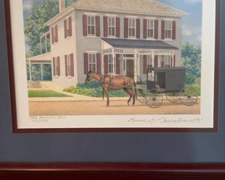 Signed Framed Print ‘The Artist’s Inn' by Bruce S. Garrabrandt (18” x 16”)
