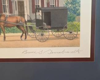 Signed Framed Print ‘The Artist’s Inn' by Bruce S. Garrabrandt (18” x 16”)