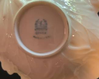 Vintage Lenox Iridescent Glass Divided Leaf Dish