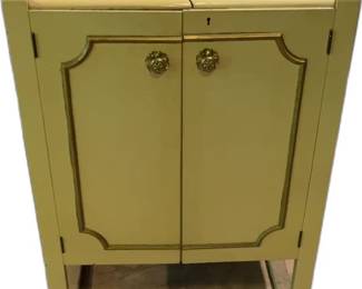 Antique Cabinet with Gold Trim