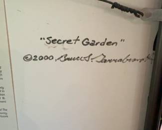 Signed Framed Print ‘Secret Garden' by Bruce S. Garrabrandt (12” x 14.4”) 96/500