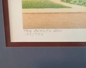Signed Framed Print ‘The Artist’s Inn' by Bruce S. Garrabrandt (18” x 16”)