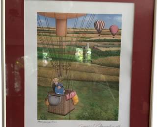 Signed Framed Print ‘Aeromantics' by Bruce S. Garrabrandt (14” x 16”)