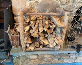 Firewood holder and firewood