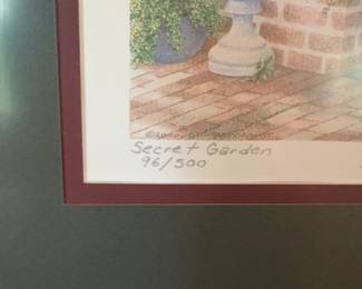 Signed Framed Print ‘Secret Garden' by Bruce S. Garrabrandt (12” x 14.4”) 96/500