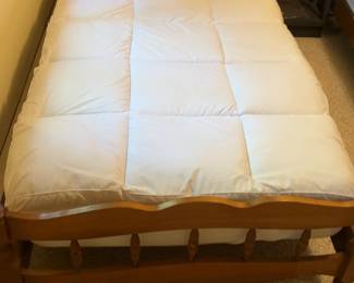 Single Sized Bed Franes with Mattress Toppers (two available - priced individually)