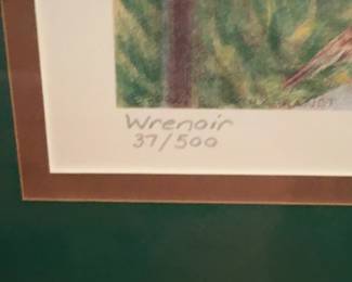 Signed Framed Print ‘Wrenoir' by Bruce S. Garrabrand (12” x 14.4”) 37/500
