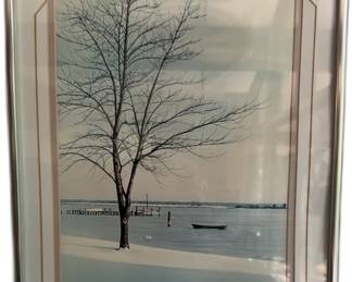 Framed Winter Landscape Print Photograph (12” x 16.5”)