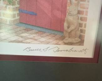 Signed Framed Print ‘Secret Garden' by Bruce S. Garrabrandt (12” x 14.4”) 96/500