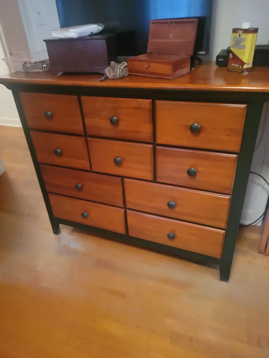 Chest has matching dresser and queen bed