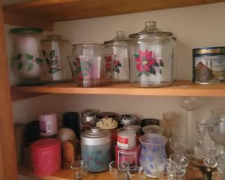 Lots of candles and holders