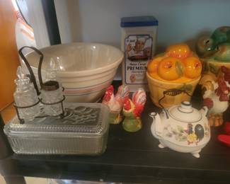 10 and 12" Mccoy mixing bowls in excellent shape.  