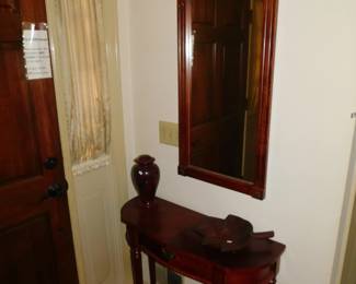 Mahogany Mirror And Console table