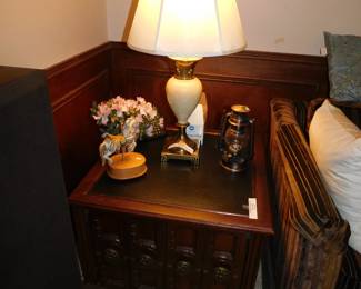 VINTAGE SLATE TOP END TABLE