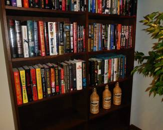 BOOKS AND BOOKCASE