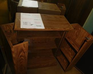 VINTAGE VHS TAPE STORAGE CABINET