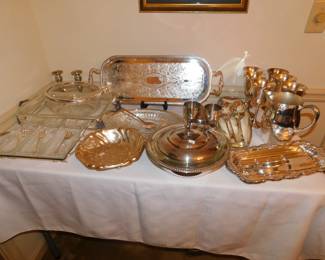 SILVER PLATE SERVING PIECES