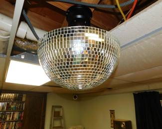 VINTAGE MIRRORED DISCO HALF SPHERE MOTORIZED BALL