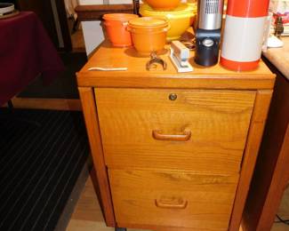 OAK FILE CABINET