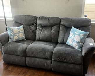 Modern Electric Reclining Sofa with Pillows