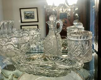Vintage Crystal Glassware Collection - Assorted Cut Glass Pieces