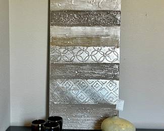 Abstract Wall Art - Textured Metallic Panel and more