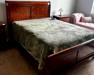Sleigh Bed by Crescent Fine Furniture Wooden Queen Bed Frame