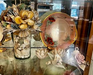 Handcrafted and Stunning Shell Bouquet, Musical Plates and More