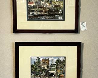 Framed Vintage Artwork Lot - Historic American Scenes.