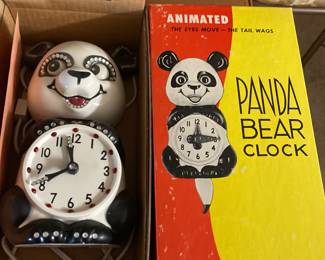 Panda Bear Animated Clock