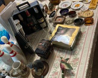 Decanters and Souvenir Ashtrays 