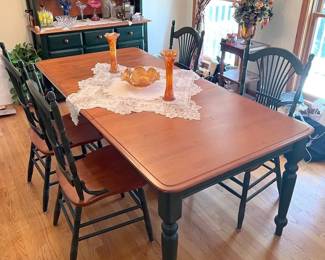 Four Chairs & 60” Table with 18” Leaf Extension — Canadel Furniture
