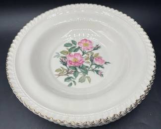 (4) 22KT Gold Trimmed Porcelain Plates by The Harker Pottery Co.
