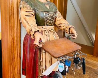 31.5” Antique Wine Rack & Key Holder
