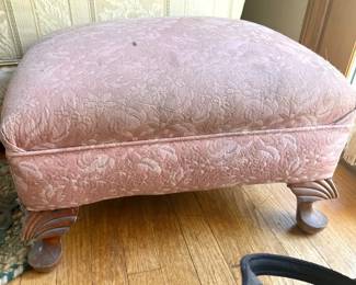 Pink Upholstered Footrest

