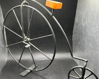 11.5” Penny-Farthing Decorative Old Fashioned Bicycle — Metal & Wood
