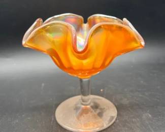 Marigold Rainbow Carnival Glass

