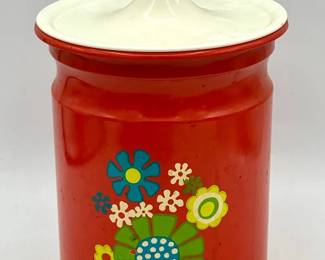 Vintage Metal Kitchen Canister

