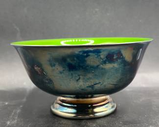 Reed & Barton Silverplated Green Enameled 102 Bowl
