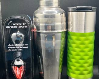 (3) Shaker, Wine Aerator & Tumbler, New or Like New
