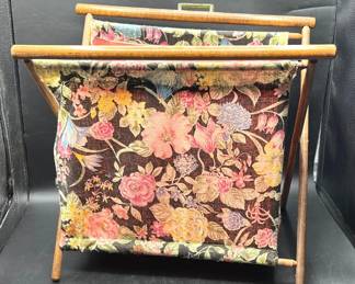 Vintage Folding Sewing Basket
