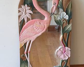 31” Pink Flamingo Mirror
