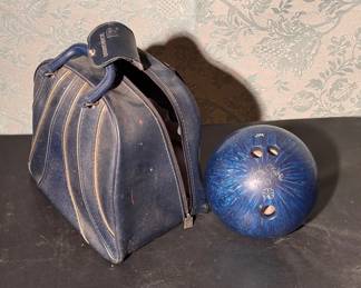 Lucky Strike Bowling Ball With Brunswick Carrying Bag
