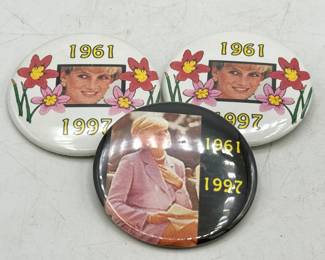 (3) Princess Diana Pins
