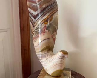 15” Marble Abstract Bird Sculpture
